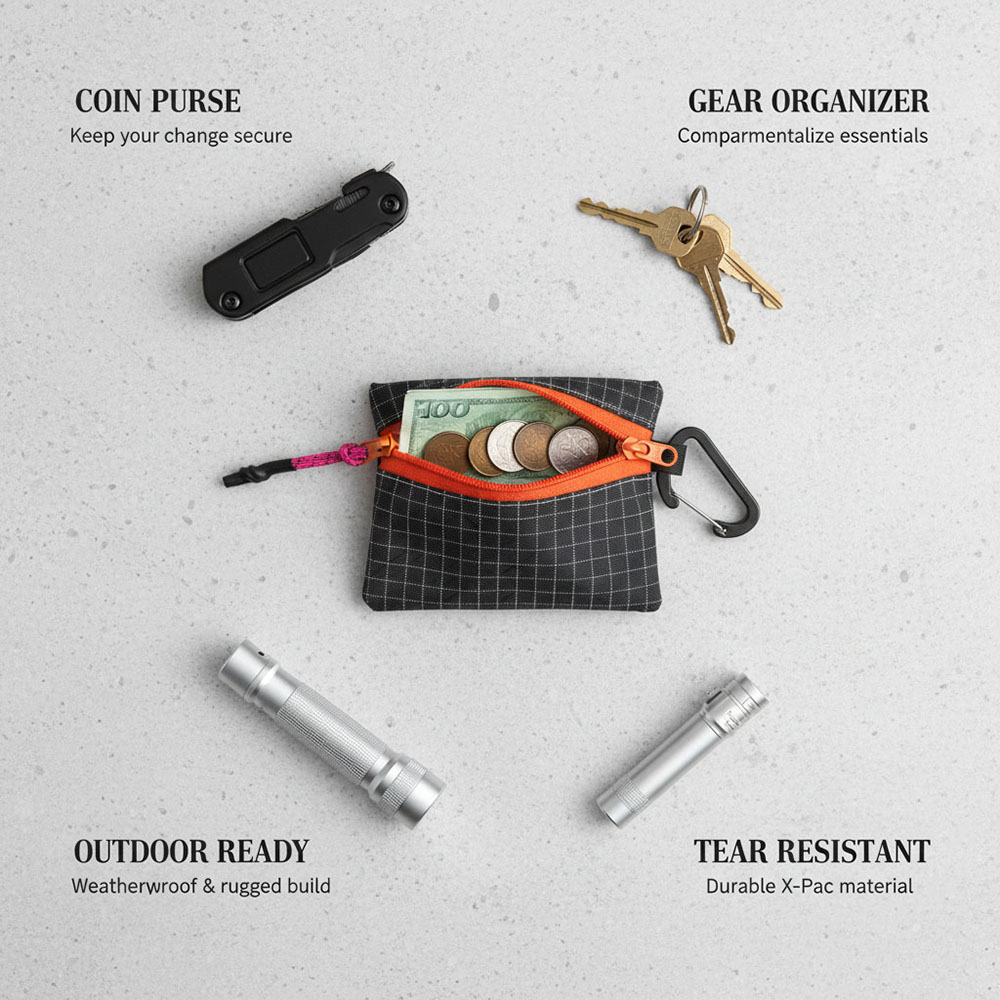 Edc Carry Pack - 야외용 UHMWPE 보관 가방 트레일 코인