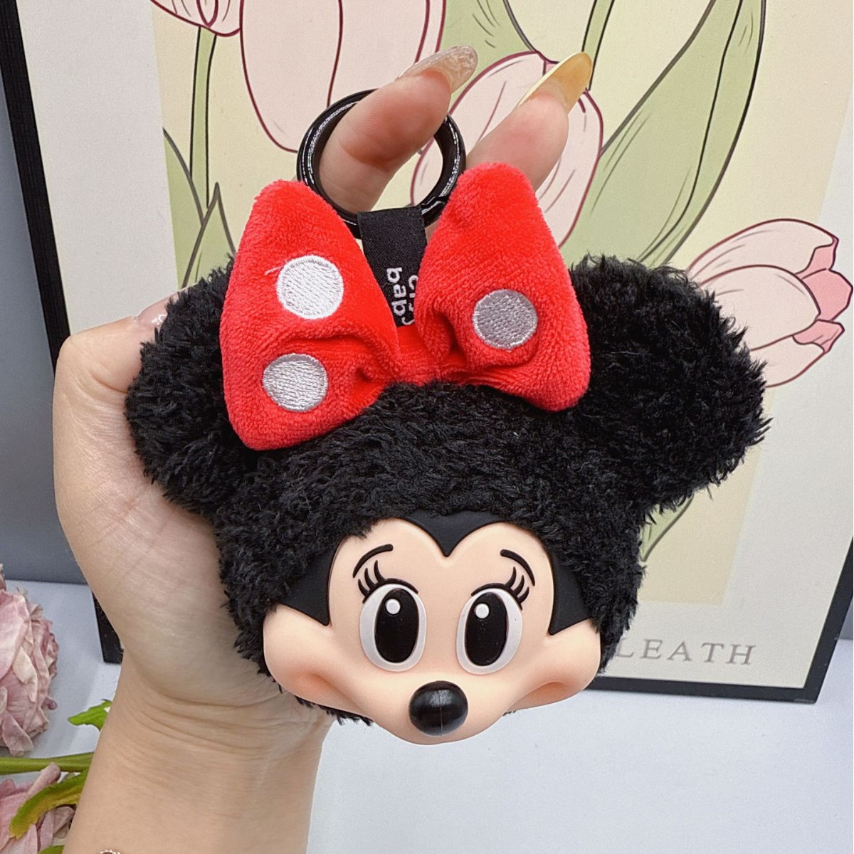 Carabiner Keychain - 미키 미니 봉제 인형 키체인 귀여운