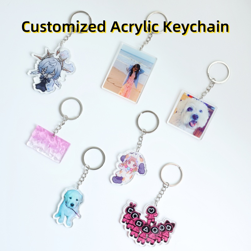 Carabiner Keychain - 2D FLAT 6cm/2.36inch 1개 맞춤형 애완동물