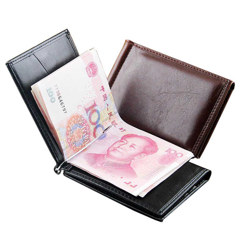 Money Clip Magnetic - 남성용 가죽 머니 클립 지갑, 자석