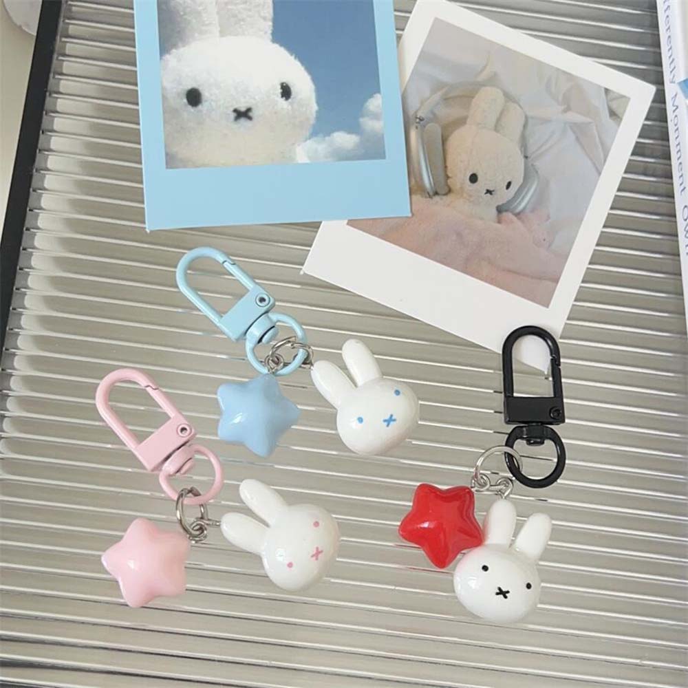 미피 토끼 머리 귀여운 작은 인형 열쇠고리 배낭 자동차 - Carabiner Keychain 리뷰 및 가격