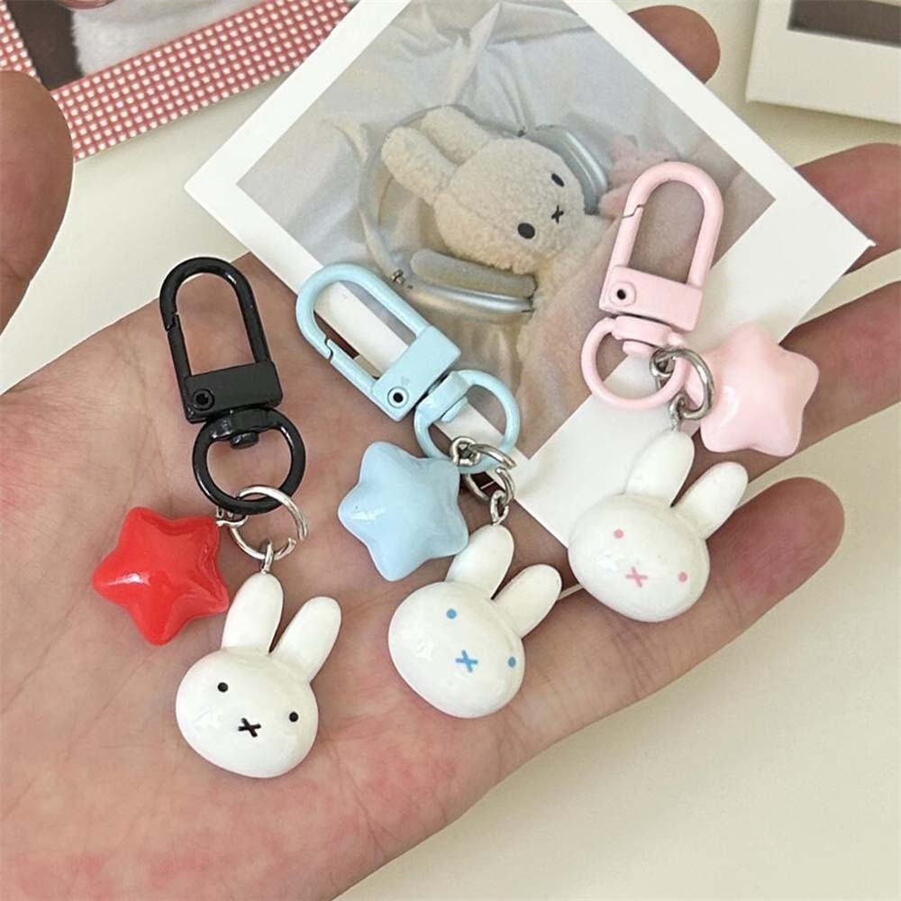 미피 토끼 머리 귀여운 작은 인형 열쇠고리 배낭 자동차 - Carabiner Keychain 리뷰 및 가격