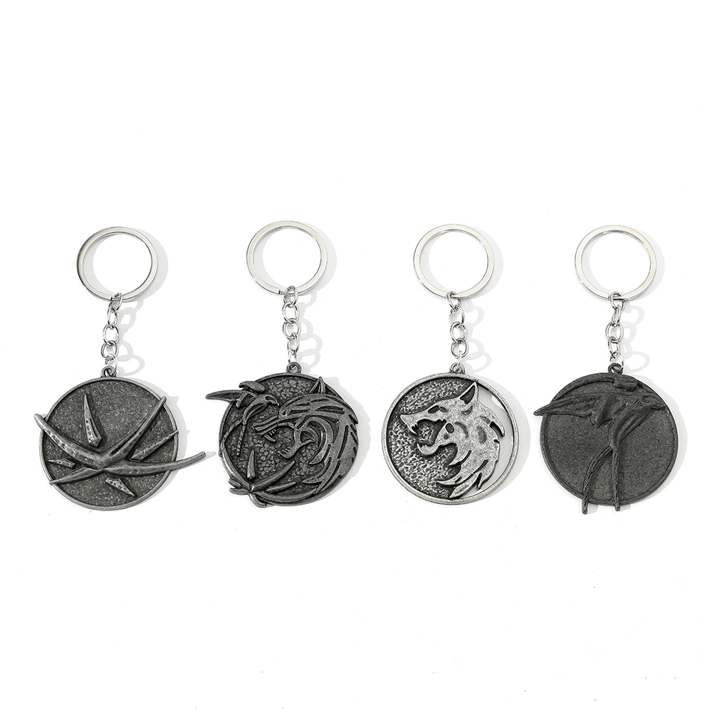 빈티지 늑대 머리 키체인 게임 게롤트 오브 리비아 메달 - Carabiner Keychain 리뷰 및 가격
