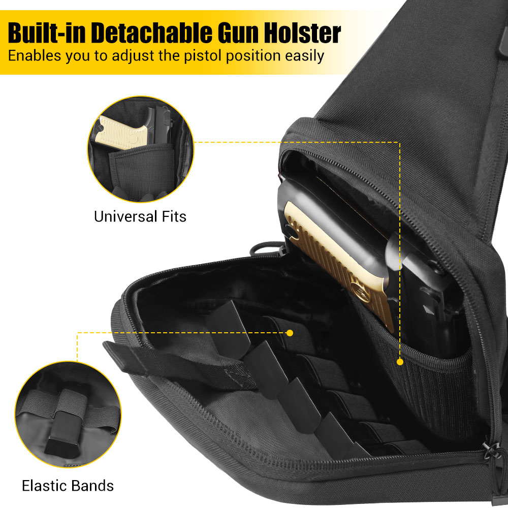 전술 권총 가방 은닉 휴대용 권총 홀스터 권총 보관 가 - Edc Concealed Carry Sling Bag 리뷰 및 가격