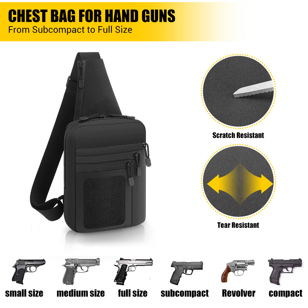 전술 권총 가방 은닉 휴대용 권총 홀스터 권총 보관 가 - Edc Concealed Carry Sling Bag 리뷰 및 가격