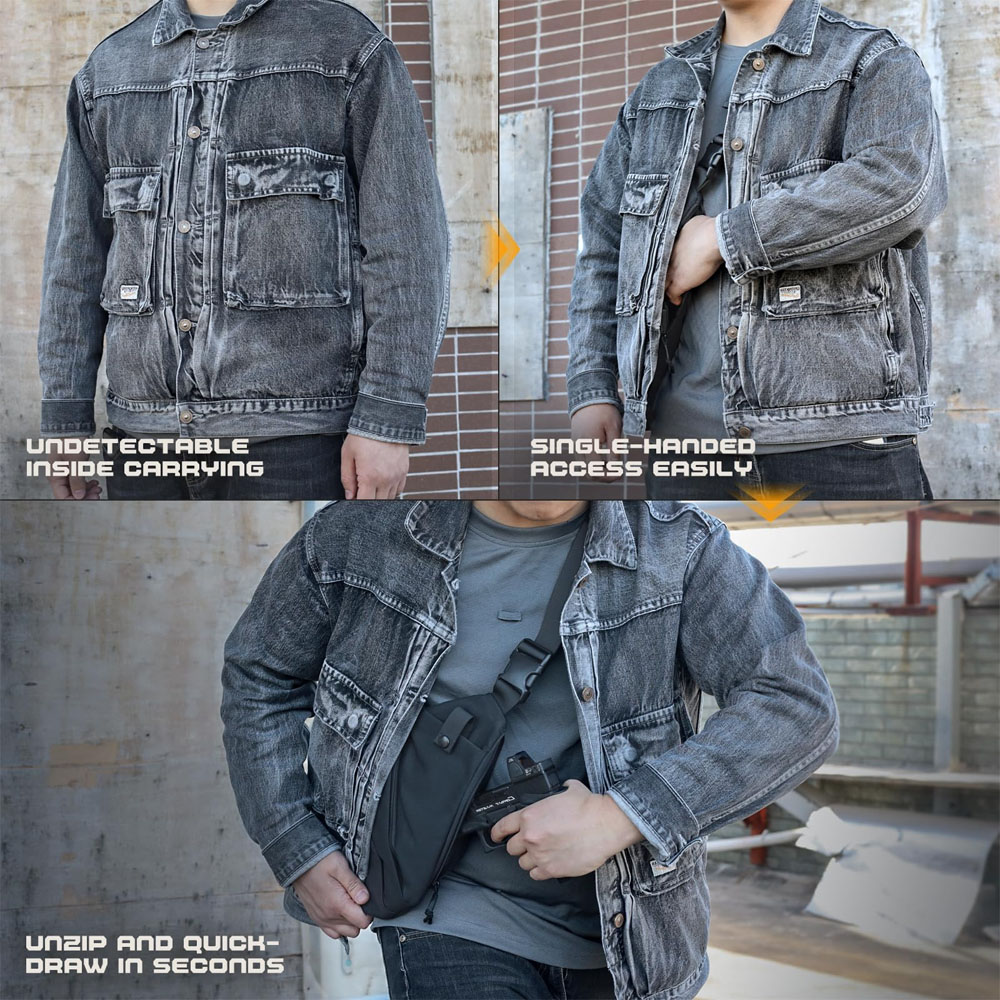 전술 숨겨진 총 운반 가방 남자 크로스 바디 슬링 가방 - Edc Concealed Carry Sling Bag 리뷰 및 가격