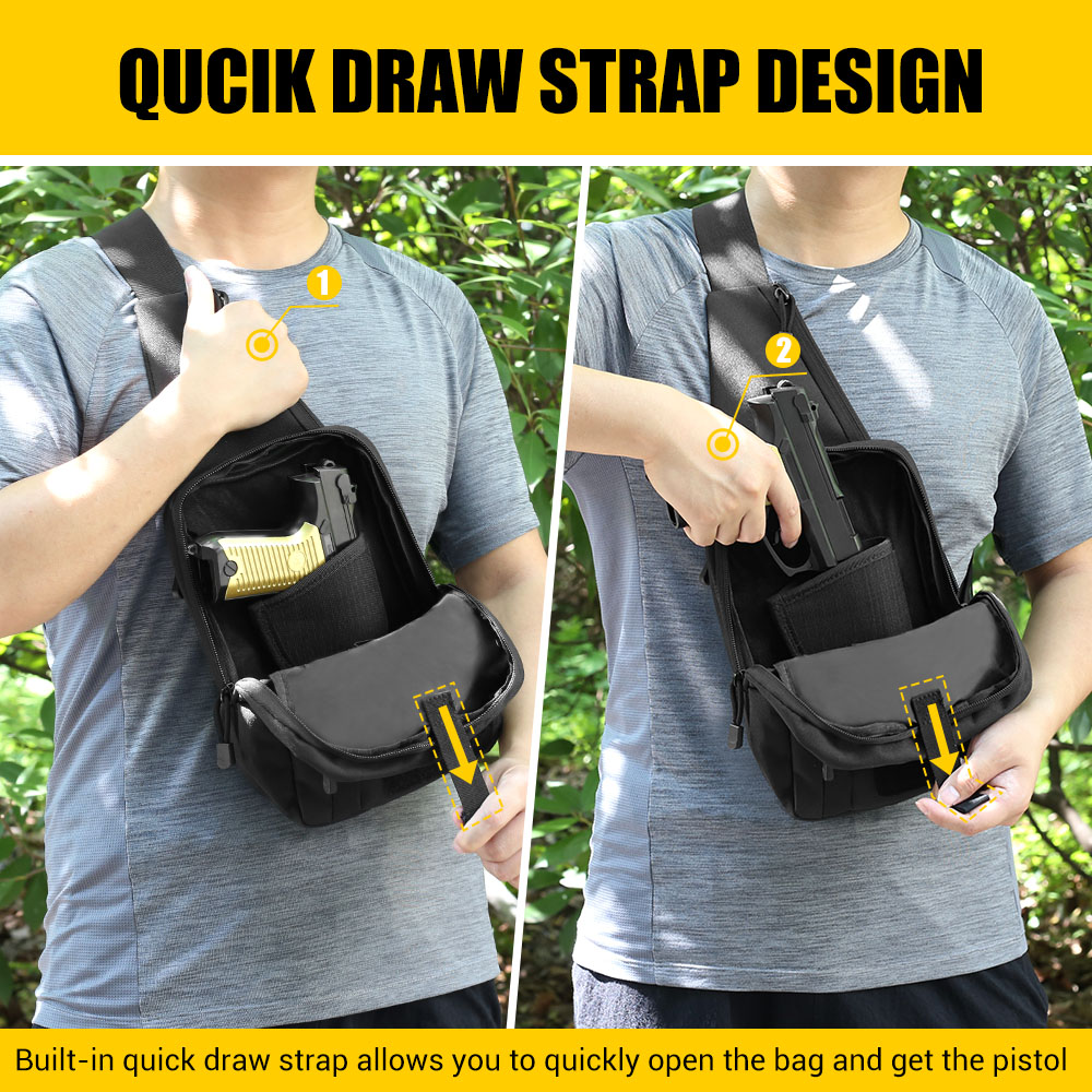 전술 권총 가방 은닉 휴대용 권총 홀스터 핸드건 보관  - Edc Concealed Carry Sling Bag 리뷰 및 가격