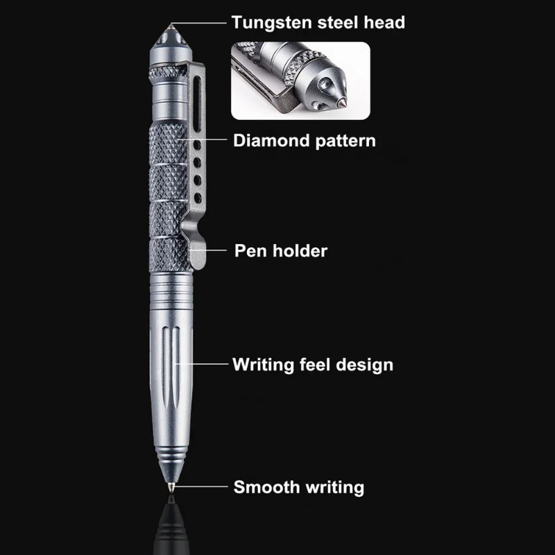군사 전술 펜 알루미늄 합금 야외 캠핑 보안 생존 도구 - Pen Tactical Glass 리뷰 및 가격