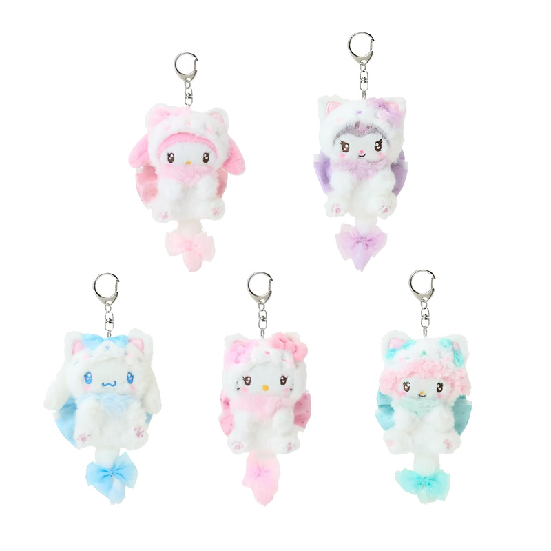 헬로키티 크림캣 보우낫 코스튬 빅테일 시리즈 부드러운  - Carabiner Keychain 리뷰 및 가격