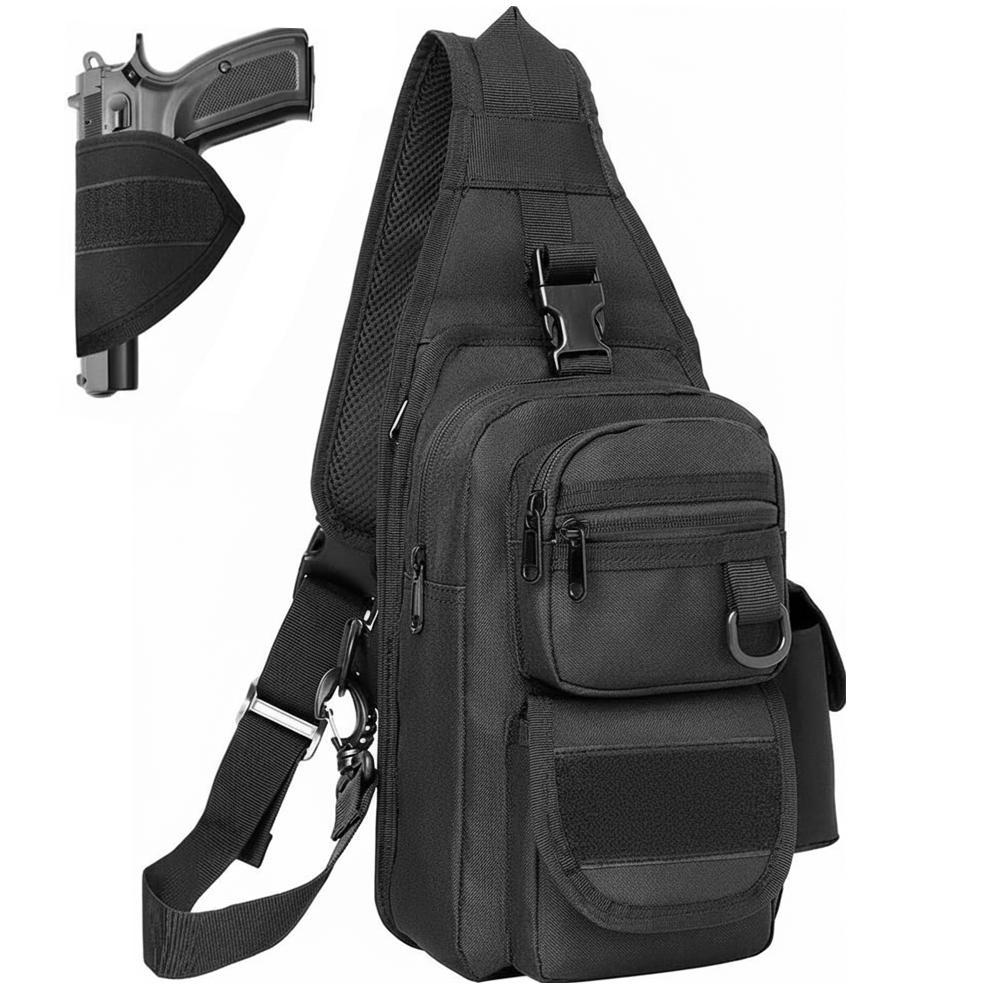 숨김 휴대용 권총 가방 전술 권총 보관 파우치 크로스바 - Edc Concealed Carry Sling Bag 리뷰 및 가격
