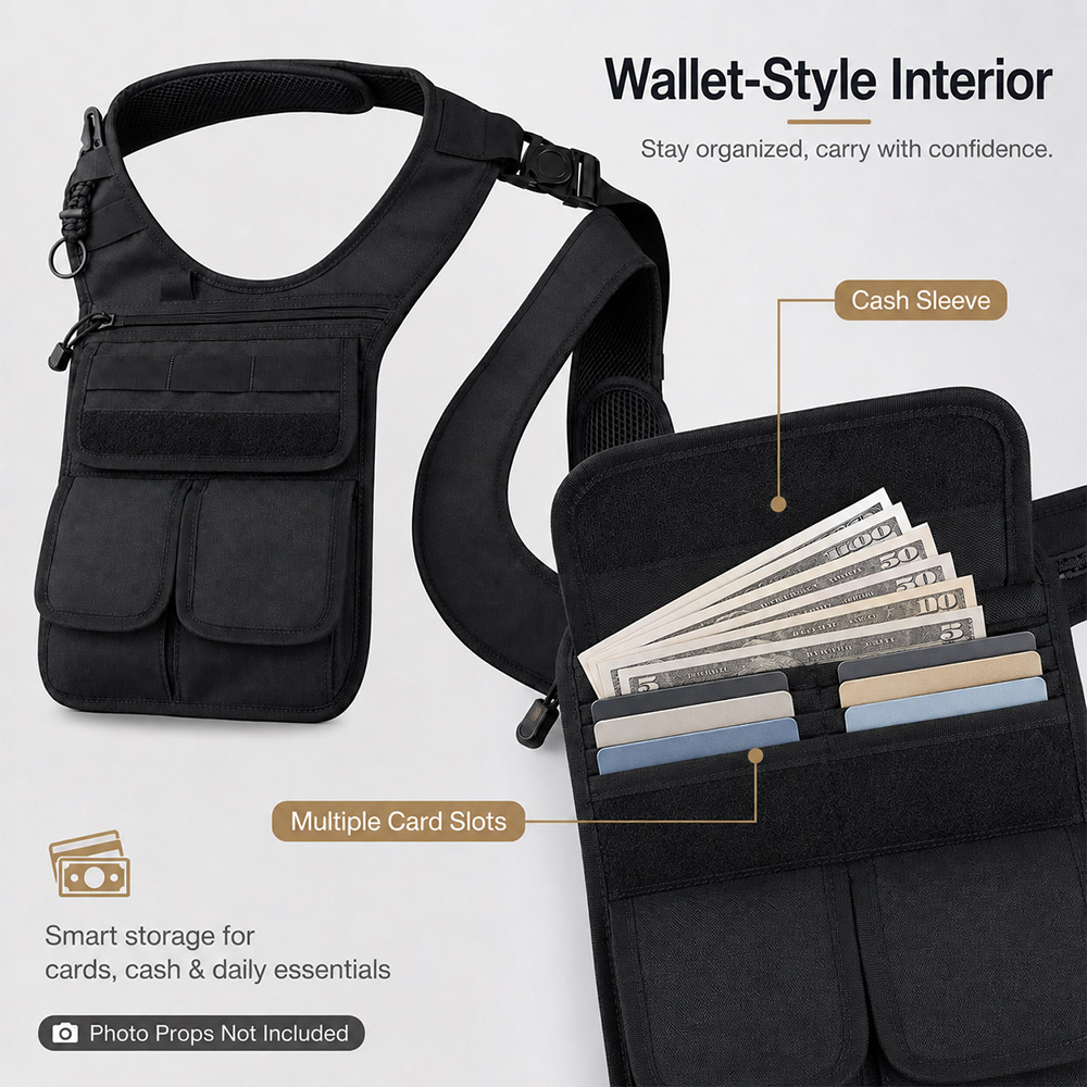 전술용 숨김형 겨드랑이 도구 가방 MOLLE 멀티포켓  - Edc Concealed Carry 리뷰 및 가격